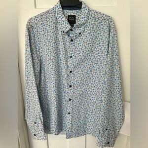 Jos. A. Bank Blue and White Patterned Traveler Shirt